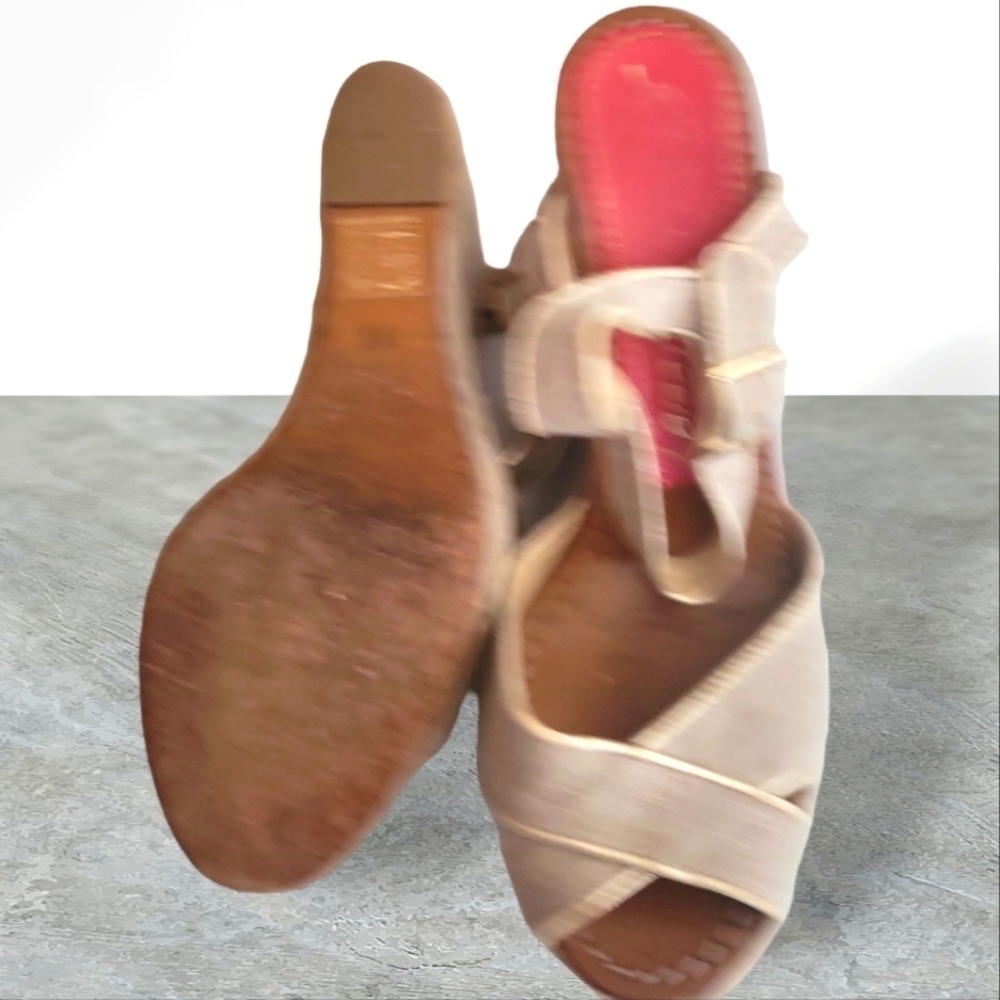 Paloma Barcelo Wedge Platform Round Toe Ankle Str… - image 5